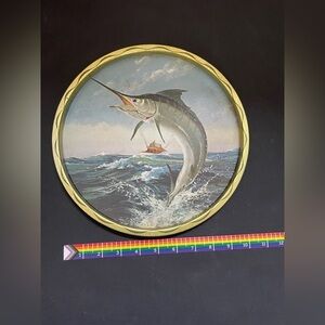 vintage serving tray/ wall decor by James Lartig.